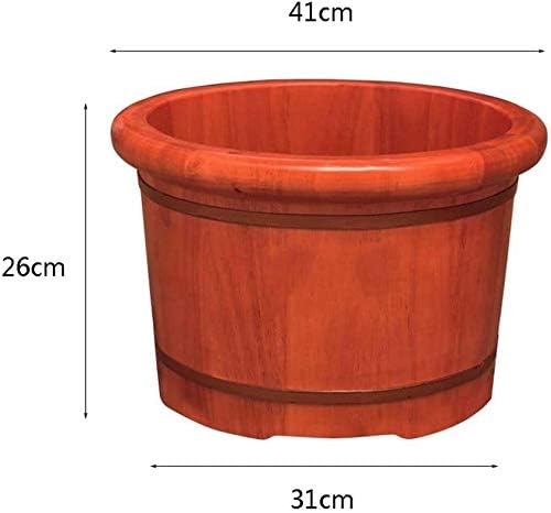 Foot Tub Wooden Foot Basin Household Gift Foot Soaker TubWooden Foot Soak Sauna Foot Tub Foot Basin Tub Bucket Massage Spa Sauna SoakFoot Bath Wooden Bucket Foot Spa Household Wash Basin Househ