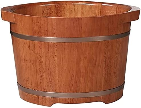 Wood Foot Bath Bucket Solid Wood Foot Bath Barrel Household high-deep Barrel Wood Over The Calf Solid Wood Footbath Health Small Wooden Barrel
