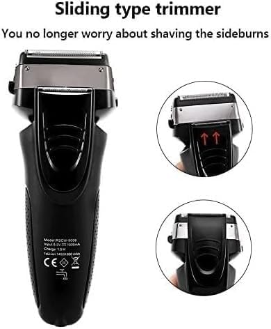 Men's Shaver USB Rechargeable Electric Shaver Stainless Steel Shaving Machine for Men 3D Triple Floating Blade Razor Shaver Barber Electric