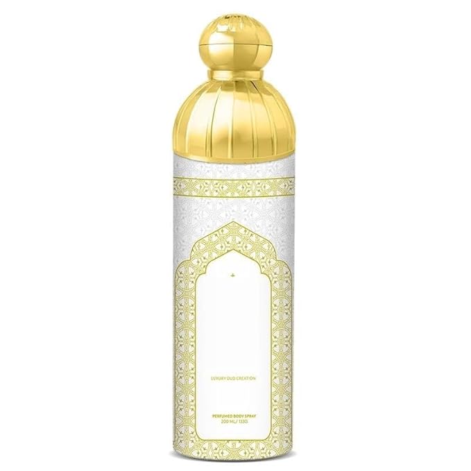 White Oud Deodorant Spray 200ml | Long-Lasting Sophisticated Fragrance with Agarwood and Magnolia | Unisex Scent for Modern Elegance | Deodorant for men and women