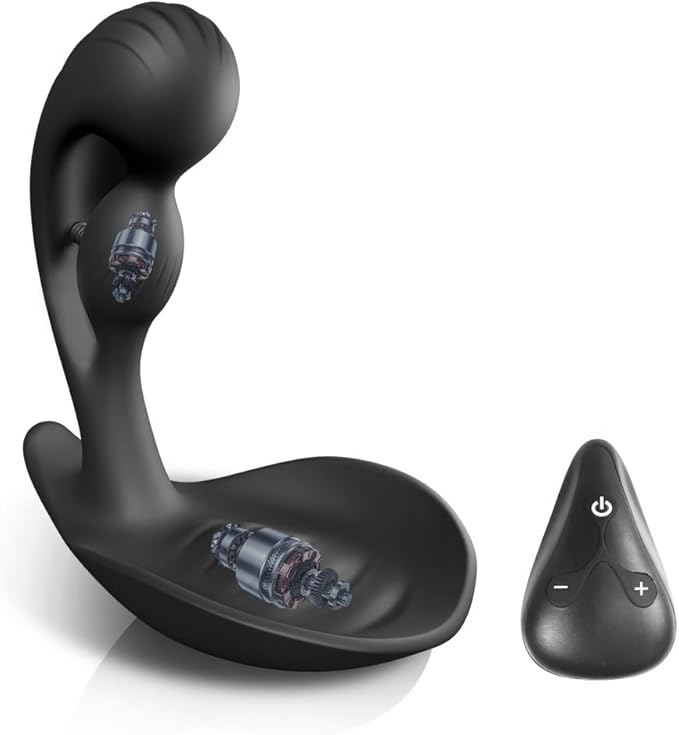 Remote Silicone Control Prostrate Massage Kit with Water Resistant Play in Anywhere You Like (Black) for Man Rechargeable Body Massager with 12 Modes for Men Relax Massaging YR01