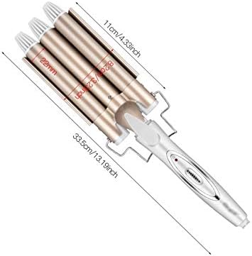Professional Hair Curling Ceramic Triple Barrel Electric Hair Curler Iron Rollers Pear Waving Waver Fast Styling Tools