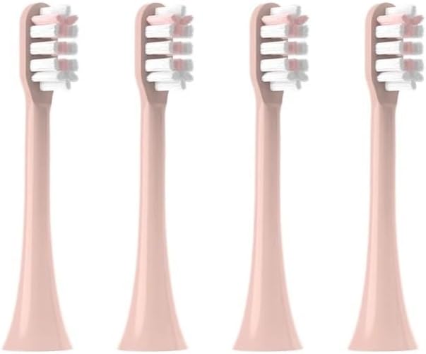 Toothbrushes Head for SOOCAS X3/X3U/X3Pro/V1/X5/X1/D3/D3 Pro Sonic Colorful Toothbrush Soft Bristle Nozzles(4pink)