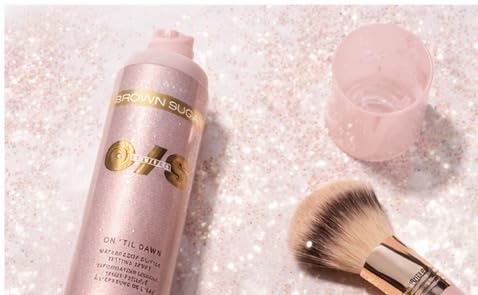 O/S P4trick St4rrr On 'Til Dawn | waterproof| Mattifying Sunscreen Makeup Setting Spray SPF 28 - Brown Sugar - Shimmer finish - Standard Size 3.4 oz/143 mL