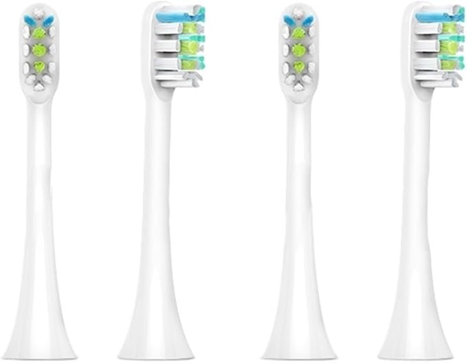 4pcs Toothbrush Heads ReplacementCompatible for SOOCAS X1 X3 X3U X5 Teeth Brush Replacement Heads(White 4 pcs)