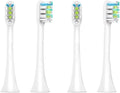 4pcs Toothbrush Heads ReplacementCompatible for SOOCAS X1 X3 X3U X5 Teeth Brush Replacement Heads(White 4 pcs)