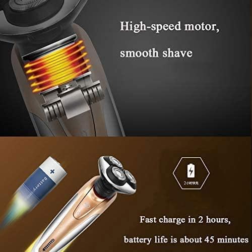Mens Electric Razor for Men Electric Face Shavers Rechargeable Shaving Men's Cordless Razors Waterproof Wet Dry 4 in 1 Rotary Shavers Beard Nose Mustache Trimmer USB Charging
