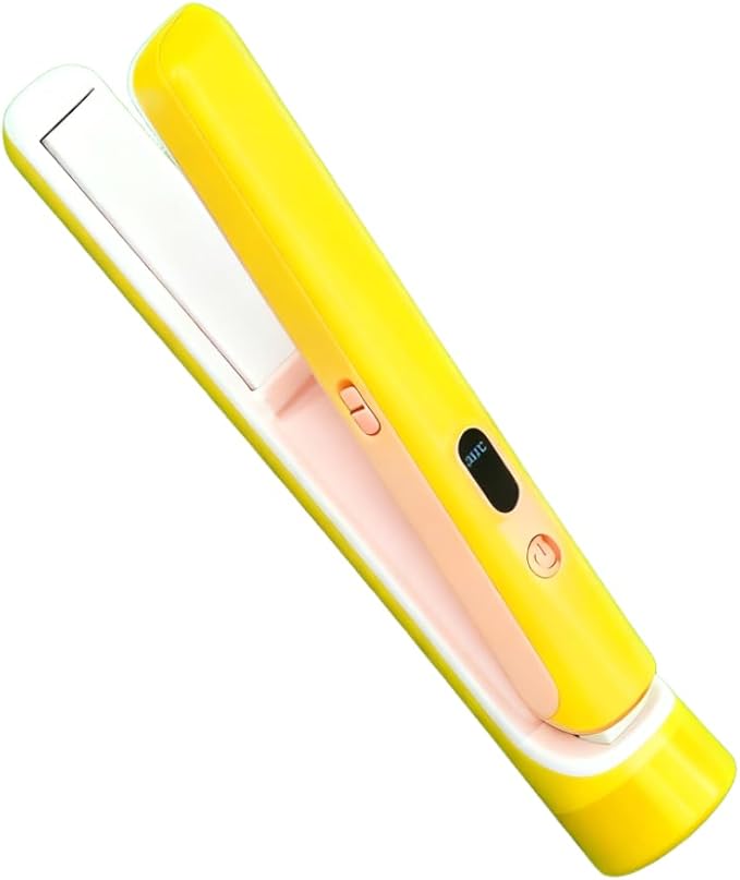 Cordless Hair Straightener Portable Travel Rechargeable Flat Iron Fast HeatingAdjustable Temperature for Professional Straightening &amp CurlingPortable and Travel-Friendly