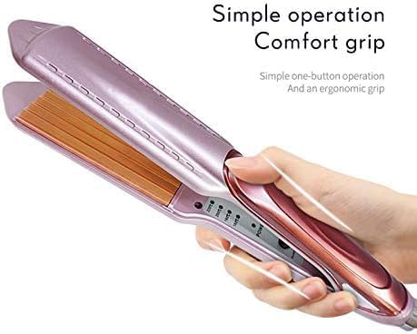 LCD Display Wet and Dry Dual-Use Plug-in Type Stable Constant Temperature System Adjustable Hair Straightener Flat Iron