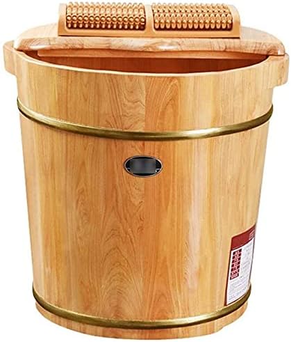 Foot Tub Wooden Foot Basin Foot Washing Barrel Footbath Barrel Foot Bath Wooden Tub Spa Massage Foot Tub Foot Bath Barrel Foot Relaxing Pain Fatigue Relief (Color : D)Shiatsu Massage foot Bath