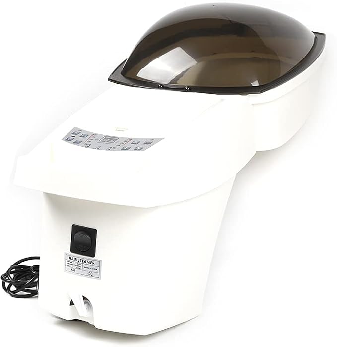 Standing Hair SteamerSpa Hair Care Hair Dye Ultrasonic Ozone Hair Steamer Oil Treatment Machine (White)