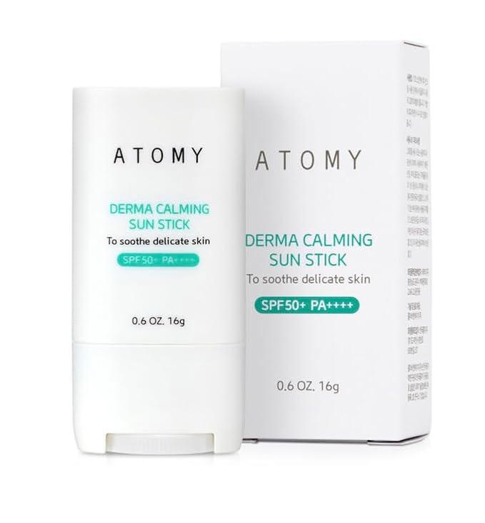 Derma Calming Sun Stick SPF 50+ PA++++ 16g Soothing Solid Formula for Face &amp Body Non-Greasy Transparent UV Protection 0.6oz