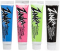 Zinka Colored Sunblock Zinc Waterproof Nosecoat 4 Pack Bundle .6oz Tube - Blue/Pink/Green/Black