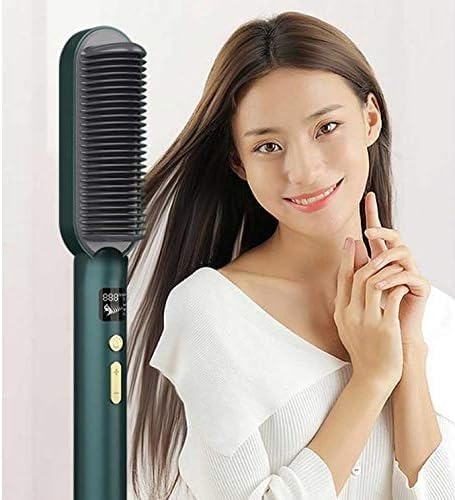 Electric Hair Straightener Brush Fast Heating Comb Straightening Iron Smoothing Hot Comb Styling Tools