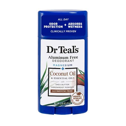 Dr. Teals Deodorant Variety Gift Set (2 Pack 2.65oz Ea.) - Vanilla Lavender &amp Coconut Oil - Essential Oils Shea Butter &amp Magnesium Help Absorb Moisture &amp Keep Skin Clean &amp Healthy