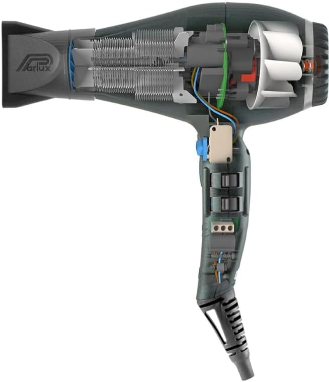 Parlux Digitalyon Hair Dryer with Magic Sense Diffuser - Silver