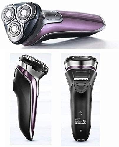 Electric Razor Rechargeable Electric Shaver Waterproof Wet &amp Dry Rotary Shavers for Men Electric Shaving Razors with Pop-up Trimmer