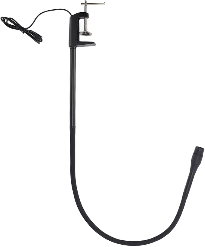 Focket Lamp for Eyelash Extensions 395-400nm LED Adjustable Spot Size Light with Gooseneck and Clamp for Spa Salon Makeup Task Reading Lamp