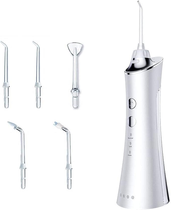 Water Flosser for Teeth Professional Water Teeth Cleaner Picks with 3 Modes &amp 5 Jet Tips for Braces Gums IPX7 Waterproof 150ml Detachable Tank for Home Travel