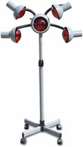 5 Head Infrared Heat Lamp 110V 750W Professional Hair Steamer Rolling Infrared Beauty Color Processor with Rolling Base Hair Salon Barber Equipment Infrared Heating Lamp