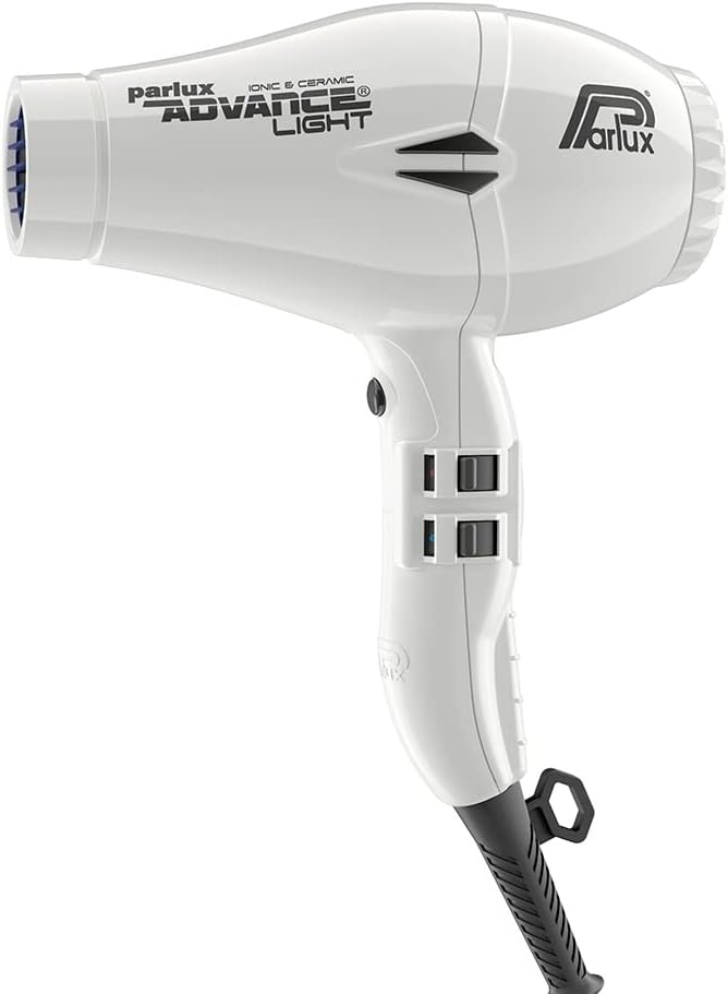 Parlux Advance Light Ionic and Ceramic White Hair Dryer with Miracle Large Detangling Brush Mint Green – Lightweight Blow Dryer and Dual Bristle Brush for Smooth Shiny Frizz-Free Hair