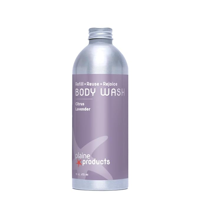 Plaine Products Eco-Friendly Body Wash - Citrus Lavender - Sulfate/Paraben/Phthalate Free 16 oz (Refill Bottle - No Pump)
