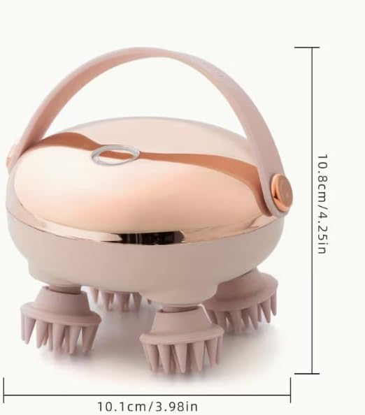 HomeBeyond Electric Scalp Massager Head Massager Scalp Stress Relax Rechargeable IPX7 Waterproof 2 Massage Styles 8 Removable Claws for Head/Body Massage &amp Face Cleaning