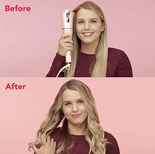 LENA Auto Hair Curling Wand Professional Hair Curler Iron Styler Automatic Rotating Styling Tool with Ceramic Ionic Barrel and Smart Anti-Stuck Sensor for Long and Medium-Length Hair