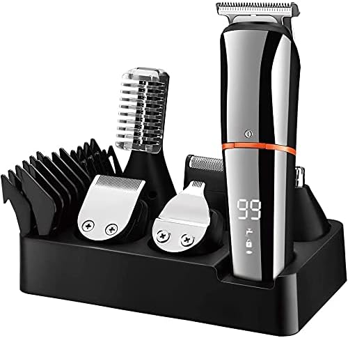 Hair Clippers for Men 6 in 1 Hair Trimmer Professional for Men Beard Facial Body Hair Clipper ?Waterproof ?Electric Grooming Eyebrow Nose Ear