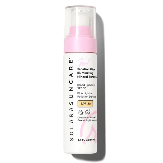 Solara Suncare - Go! Vacation Glow Illuminating Tinted Moisturizer SPF 30 | EWG Verified Vegan Cruelty Free Reef friendly | Unscented Lightweight Safe For Sensitive Skin (1.7 fl oz | 50 ml)