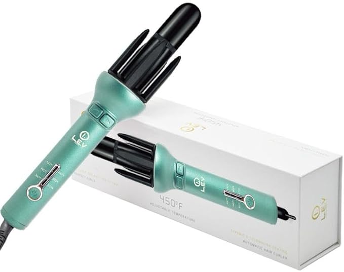 360 Two Way Rotating Professional Hair Curling Iron Curler - Heatless Hair Curler | Curling Wand | Look Extremely VIP 360 Airflow Styler Curling Iron (Blue)