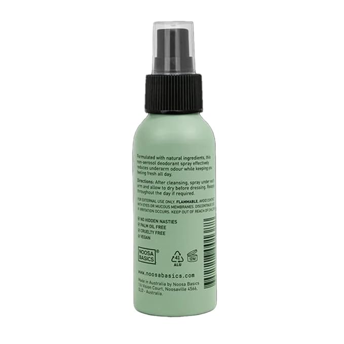 Aluminium Free - Organic Spray Deodorant - Lemon Myrtle - 100ml - Handcrafted in Noosa - Australia