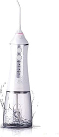 Cordless Water Flosser 300ML Portable Water Flosser Teeth Cleaner Rechargable Dental Oral Irrigator with 3 Modes USB Charged White