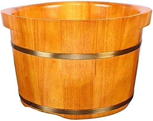 Foot Tub Wooden Foot Basin Household Gift Foot Soaker TubWooden Foot Soak Sauna BucketPure Wood Bathtub BucketHandmade Footbath BasinSauna Accessories for Footbath TubsFoot Relaxing Bath Barrel H