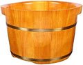 Foot Tub Wooden Foot Basin Household Gift Foot Soaker TubWooden Foot Soak Sauna BucketPure Wood Bathtub BucketHandmade Footbath BasinSauna Accessories for Footbath TubsFoot Relaxing Bath Barrel H