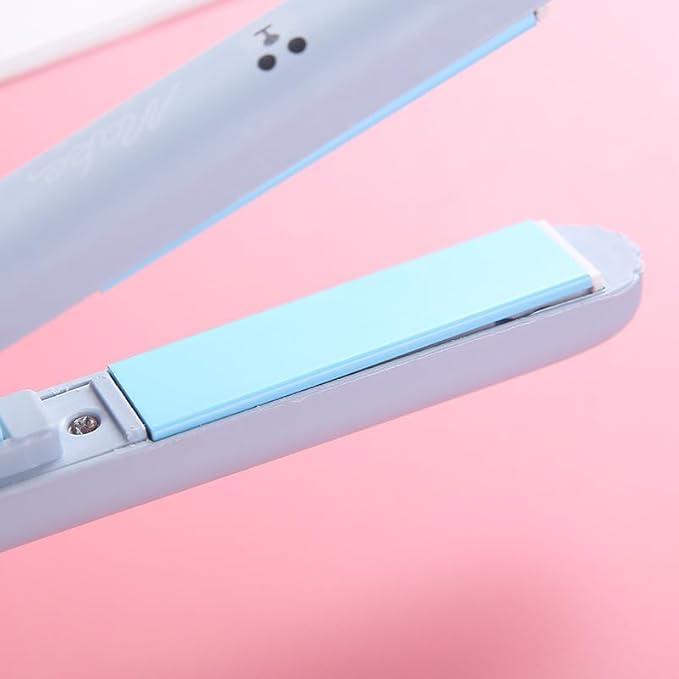 Cute Mini Hair Straightener 220V Portable Cartoon Flat Iron for Travel 17W Ceramic Heating Plate Hair Styling Tool for Women &amp Girls