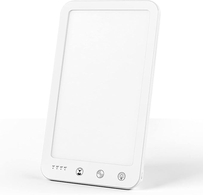 Enjoy Home R.S. Light Therapy Lamp UV-Free 10000 Lux LED Sun Lamp Touch Control with Adjustable Brightness and 4 Timer Function 180° Rotatable Stand