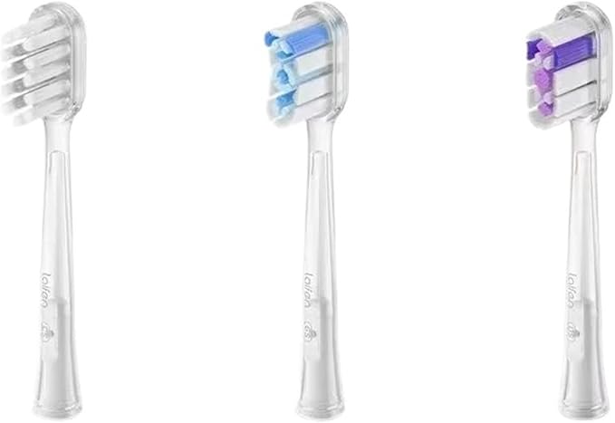 15pcs Brush Head Compatible with LaiFen LFTB01-P-A-S Sonic Electric Toothbrush Vacuum Packaging(Regular-Purple)