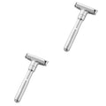 FRCOLOR 2pcs Adjustable Manual Holder Double-sided Blades Versatile Shaving Machine for Home and Travel Lightweight Design Modern Aesthetics Craftsmanship