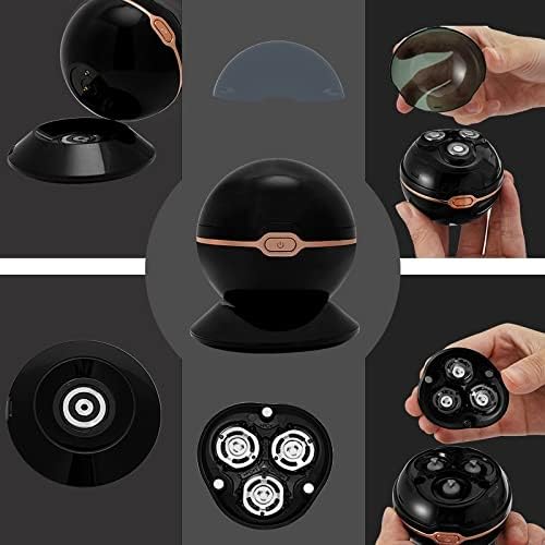 Head Shavers for Bald Men Spherical Electric Shaver Spherical Knife Net Waterproof Shaving USB Rechargeable Beard Trimmer Cutting Razor Machine for Man