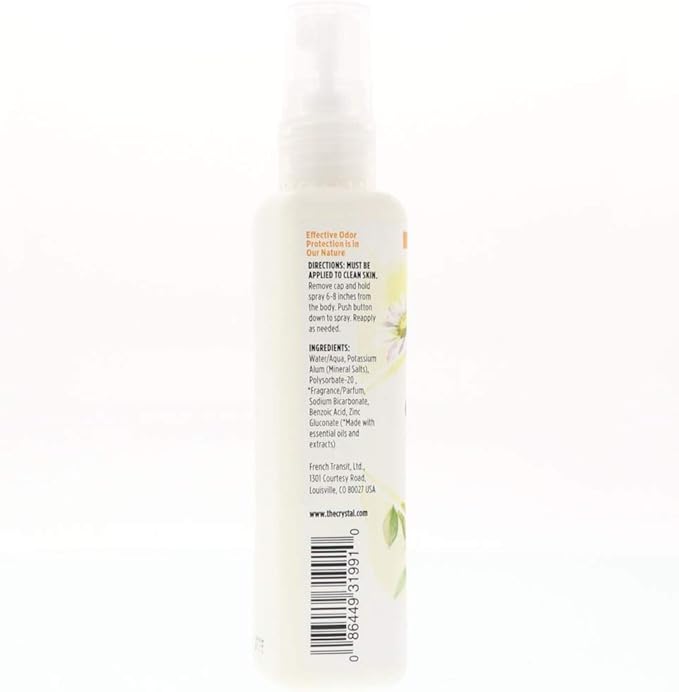 Crystal Essence Mineral Deodorant Spray Chamomile &amp Green Tea 4 oz (Pack of 6)