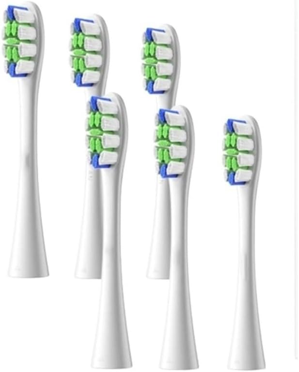 6 Pcs Replacement Brush Heads Compatible for Oclean Flow/X PRO Elite/X /F1/Z1/One/ Air2 Sonic Electric Toothbrush Nozzles(6 pcs White)
