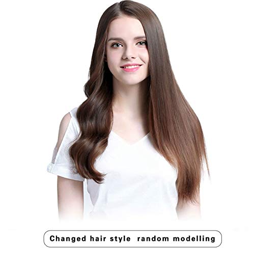 Professional Recovers Damaged Hair Tool with Ultrasonic Infrared Hair Care Iron Cold Flat Iron Hair Treament Styler LCD Display Infrared Hair Straightener Ceramic Flat Iron (Pink)