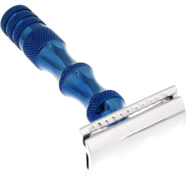 West Coast Shaving Blue Titanium Collection Razor 84BL (Closed Comb)