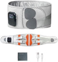 Belt Heated Waist Massager Belt Cordless Infrared Heating Pad Waist Warmer Massager Rechargeable Multi-Functional Relaxing Lumbar Massage Device (Gray)
