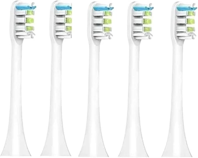 Compatible for X3 X5 X3U X1 V1 V2 Clean Brush Heads Replacement Head Bristle Sonic Electric Nozzles with Anti-dust Cap(5pcs White)