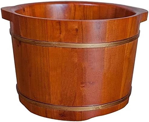Foot Tub Wooden Foot Basin Household Gift Foot Soaker TubWooden Foot Soak Sauna Foot Tub Massage Spa Sauna SoakHandmade Wooden Footbath TubsFoot Bath Wooden Bucket Foot SpaSauna Accessories Hou