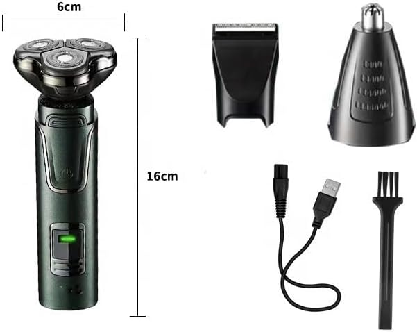 Head Shaver for Men Men's Electric Shaver Machine Shaving USB Rechargeable Razor 3 in 1 Multifunction Beard Nose Ear Hair Trimmer Waterproof