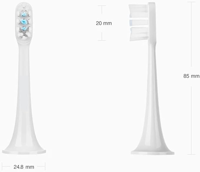 3pcsCompatible for T300 T500 Toothbrush Heads Replacement(Blue)