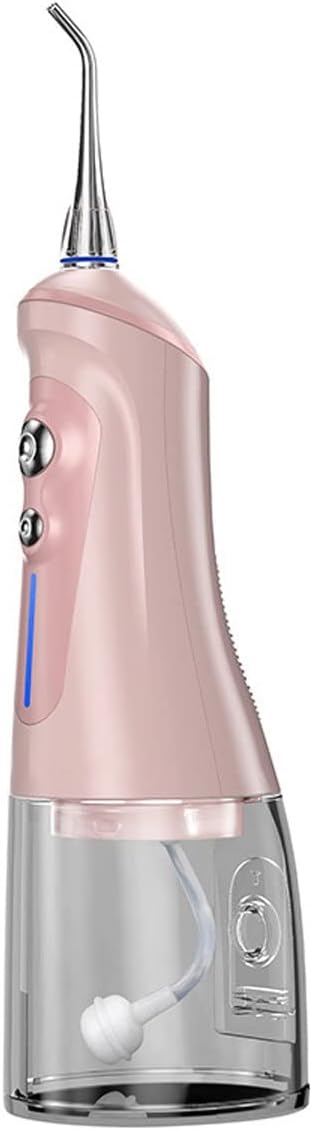 Water Dental Flosser Cordless for Teeth6 Modes 320ML Portable and Rechargeable IPX7 Waterproof Water Flosser with Cleanable Water Tank for Home and Travel (Color : Pink)